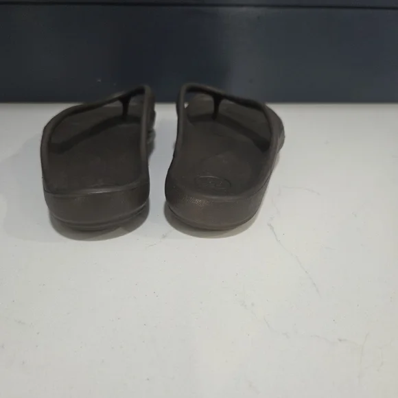 Crocs ABF Flip Flops Woman Espresso Comfort Deluxe Thong Size 7 - Picture 4 of 9